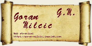 Goran Milčić vizit kartica